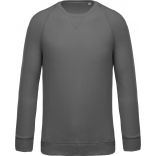 Sweat-shirt homme bio col rond manches raglan K480 - Storm Grey