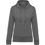 Sweat-shirt femme bio à capuche K483 - Storm Grey