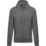Sweat-shirt homme bio zippé capuche K484 - Storm Grey