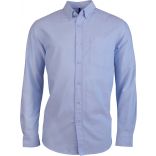 Chemise homme oxford lavée manches longues K516 - Oxford Blue