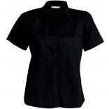Chemise manches courtes femme popeline Tropical Lady K572 - Black