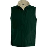 Bodywarmer doublé polaire Record K679 - Forest Green / Beige