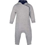 Grenouillère bébé avec capuche K830 - Oxford Grey / Navy