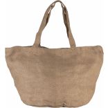 Cabas en toile de jute teint 100% naturel KI0227 - Natural / Natural - 36 x 59 x 29 cm
