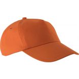 Casquette 5 panneaux First - Orange de travers