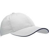 Casquette Polycoton 6 panneaux KP126 - White / Navy - One Size