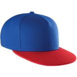 Casquette Snapback 5 panneaux KP129 - Royal Blue / Red-One Size
