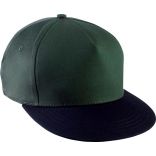 Casquette Snapback 5 panneaux KP139 - Forest Green / Black