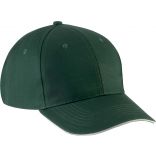 Casquette avec sandwich contrasté KP 153 - Forest Green / Beige