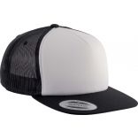 Casquette 5 panneaux Trucker classique KP911 - Black / White / Black