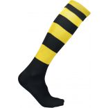 Chaussettes de sport cerclées PA021 - Black / Sporty Yellow