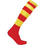 Chaussettes de sport cerclées PA021 - Sporty Red / Sporty Yellow