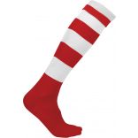 Chaussettes de sport cerclées PA021 - Sporty Red / White
