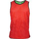 Chasuble réversible multisports PA042 - Sporty Red / Fluorescent Green