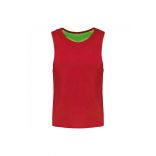 Chasuble réversible multisports enfant Sporty Red / Fluorescent Green - 10/14