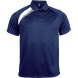 Polo sport manches courtes unisexe PA457 - Sporty Navy / White / Storm Grey