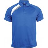 Polo sport manches courtes unisexe PA457 - Sporty Royal Blue / White / Storm Grey