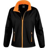 Veste Softshell femme Printable R231F - Black / Orange