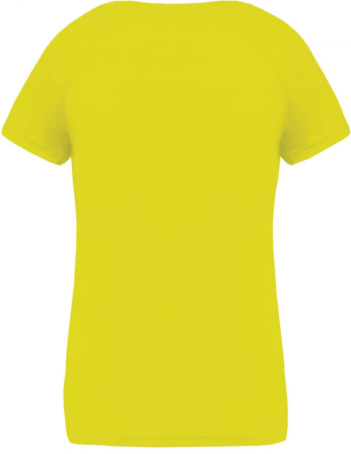 T-shirt femme polyester col V manches courtes PA477 Fluorescent