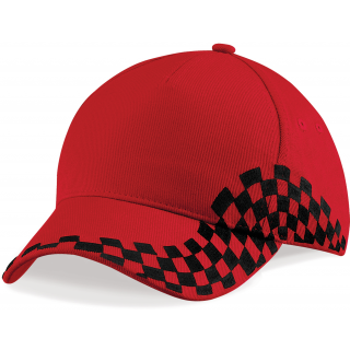 Casquette Grand Prix B159 - Classic Red / Black personnalisable - Vue de face