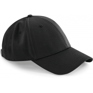 Casquette filet 6 panneaux B196 - Black personnalisable - Vue de face