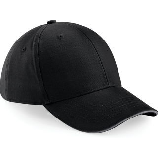 Casquette Athleisure - 6 panneaux B20 - Black / Graphite Grey personnalisable - Vue de face