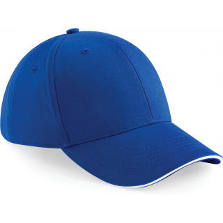 Casquette Athleisure - 6 panneaux B20 - Bright Royal / White personnalisable - Vue de face