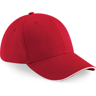 Casquette Athleisure - 6 panneaux B20 - Classic Red / White personnalisable - Vue de face