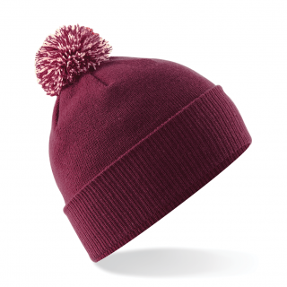 Bonnet Snowstar® B450 - Burgundy / Off White personnalisable - Vue de face