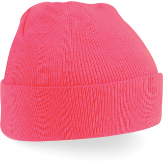 Bonnet Original à revers B45 - Fluorescent Pink personnalisable - Vue de face