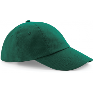 Casquette profil bas en coton drill - 6 panneaux B58 - Bottle Green personnalisable - Vue de face