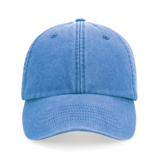 Casquette vintage profil bas B655 - Vintage Cornflower personnalisable - Vue de face