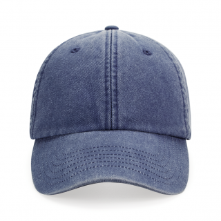 Casquette vintage profil bas B655 - Vintage Denim personnalisable - Vue de face