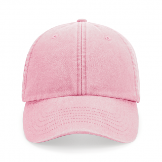 Casquette vintage profil bas B655 - Vintage Dusty Pink personnalisable - Vue de face