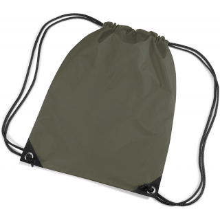 Sac à dos cordelettes PREMIUM BG10 - Green Olive personnalisable - Vue de face