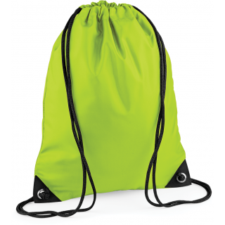 Sac à dos cordelettes PREMIUM BG10 - Lime Green personnalisable - Vue de face