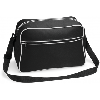 Sac bandoulière Rétro BG14 - Black / White personnalisable - Vue de face
