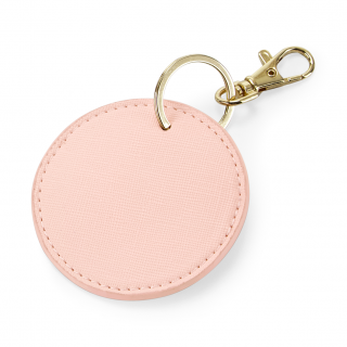 Porte-clés rond BG745 - Soft pink personnalisable - Vue de face
