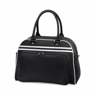 Sac Bowling Rétro BG75 - Black / White personnalisable - Vue de face