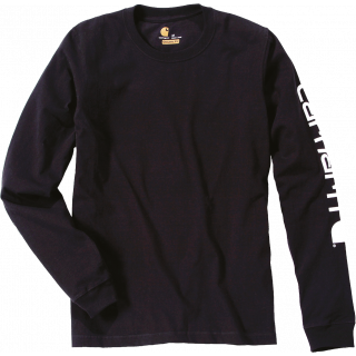 T-shirt Logo manches longues CAREK231 - Black personnalisable - Vue de face