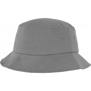 Bob Flexfit en coton FL5003 - GREY personnalisable - Vue de face