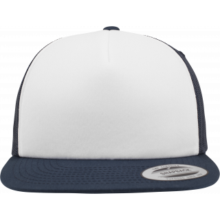 Casquette foam trucker FL6005FW - Navy / White / Navy personnalisable - Vue de face