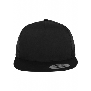 Casquette CLASSIC TRUCKER FL6006 - BLACK personnalisable - Vue de face