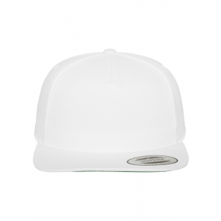 Casquette Classic 5 Panel Snapback FL6007 - WHITE personnalisable - Vue de face