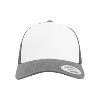 Casquette Retro Trucker Colored Front FL6606CF - DARK GREY / WHITE personnalisable - Vue de face