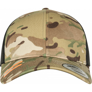 Casquette retro trucker multicam FL6606MC - MULTICAM personnalisable - Vue de face
