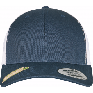 Casquette Classic retro trucker FL6606RT - NAVY / WHITE personnalisable - Vue de face