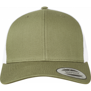 Casquette retro trucker bicolore FL6606T - Buck / White personnalisable - Vue de face