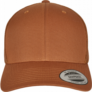 Casquette retro trucker FL6606 - Caramel personnalisable - Vue de face