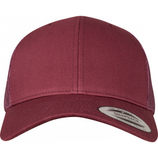 Casquette retro trucker FL6606 - MAROON personnalisable - Vue de face